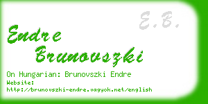 endre brunovszki business card